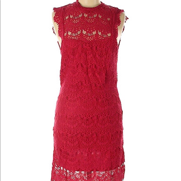 NWT Intimately Free daydream cherry lace open back mini dress - Picture 2 of 7
